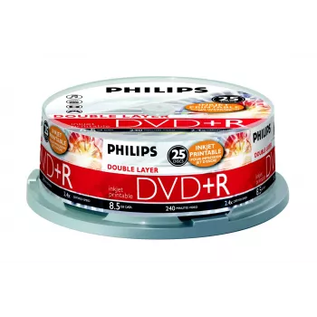 Philips DVD+R DR8I2B25F/00, 25 stuks, 8,5 GB