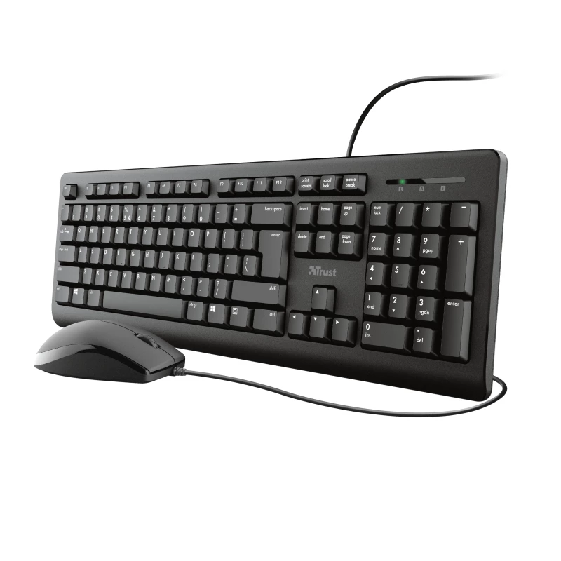 Trust Primo toetsenbord muis inbegrepen universeel USB AZERTY Belgisch zwart