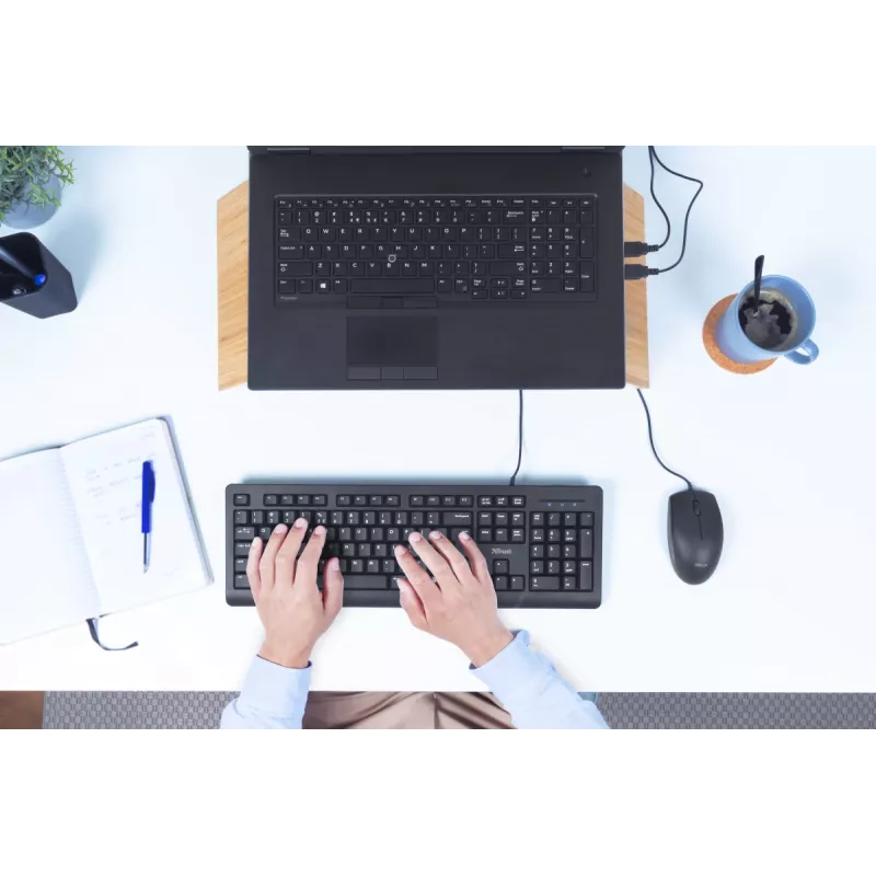 Trust Primo toetsenbord universeel USB AZERTY Belgisch zwart