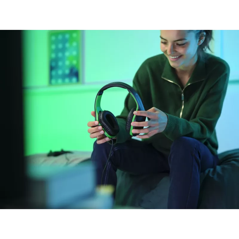 Trust GXT 415X ZIROX headset bedraad hoofdband gaming zwart, groen