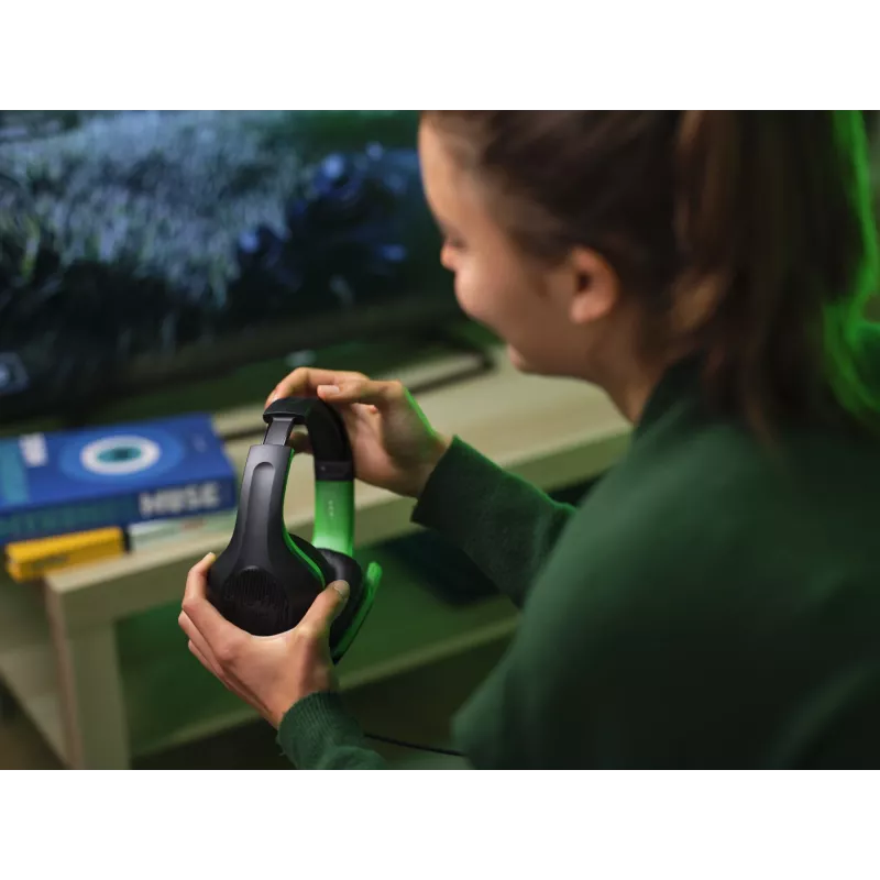 Trust GXT 415X ZIROX headset bedraad hoofdband gaming zwart, groen