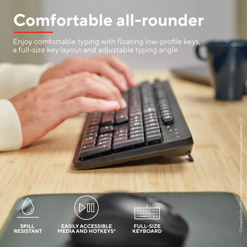 TRUST Ody II full-size draadloos RF QWERTY Nordic zwart