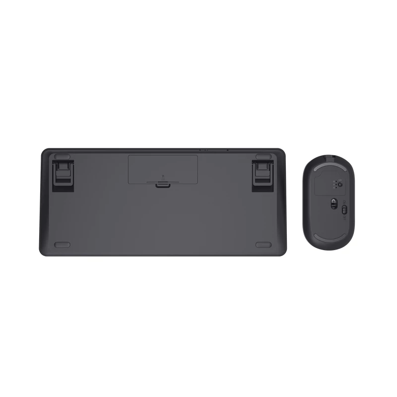 Trust Lyra toetsenbord, muis inbegrepen, kantoor, RF draadloos + Bluetooth, AZERTY, Belgisch, zwart