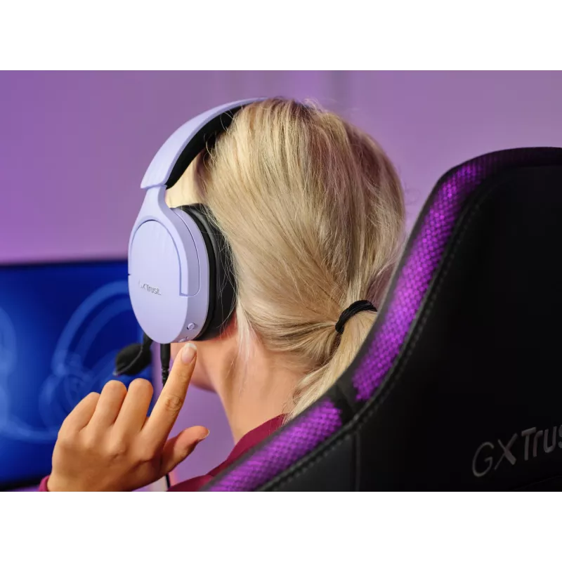Trust GXT 489P FAYZO headset bedraad hoofdband gaming zwart, paars