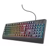 Trust GXT 792 Quadrox toetsenbord muis inbegrepen gaming USB QWERTY Belgisch zwart