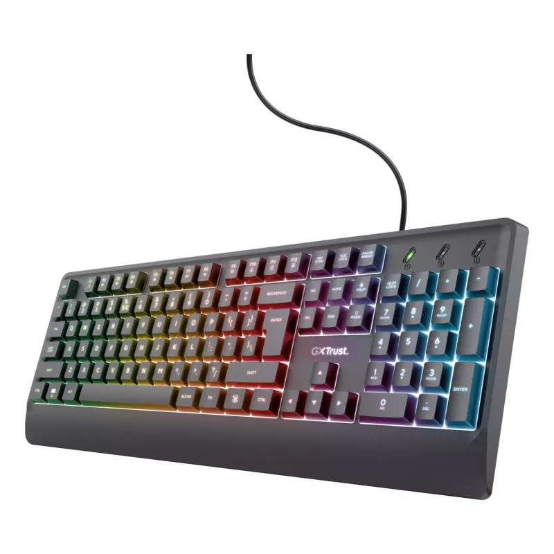 Trust GXT 792 Quadrox toetsenbord muis inbegrepen gaming USB QWERTY Belgisch zwart