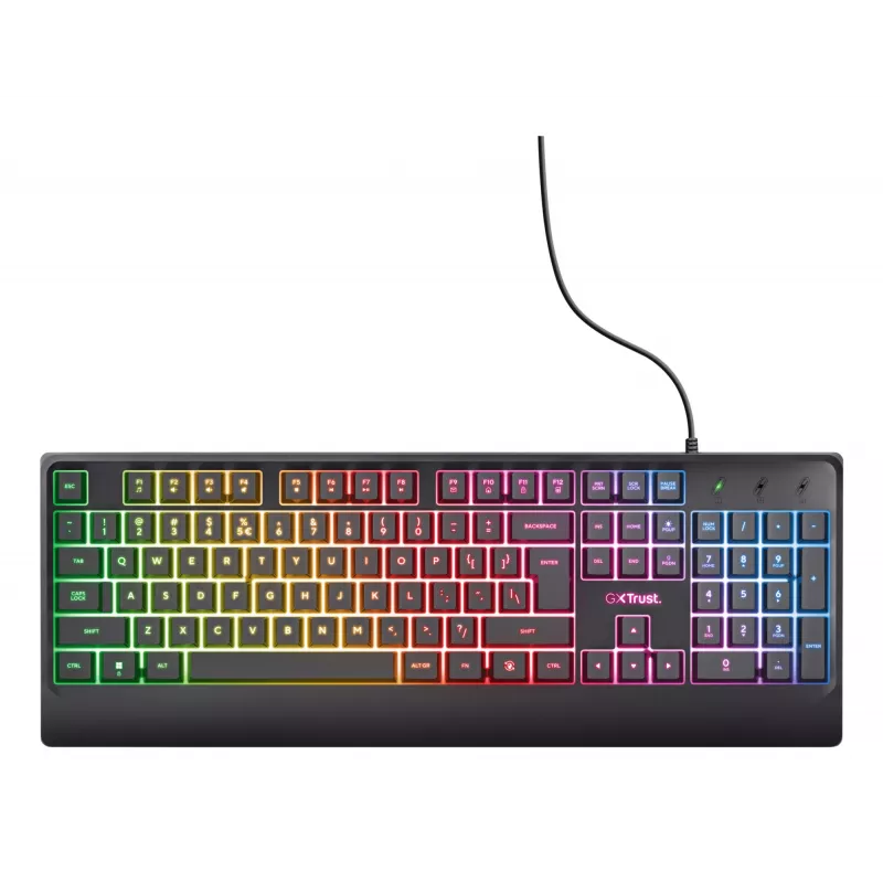 Trust GXT 792 Quadrox toetsenbord muis inbegrepen gaming USB QWERTY Belgisch zwart