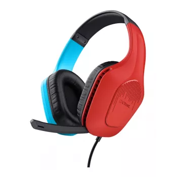 Trust GXT 416S Zirox headset bedraad hoofdband gaming zwart, cyaan, rood