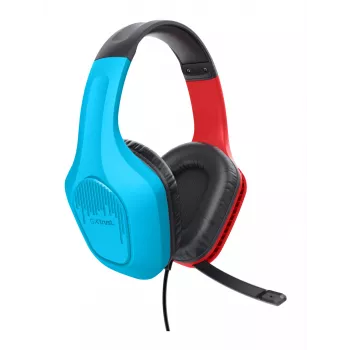 Trust GXT 416S Zirox headset bedraad hoofdband gaming zwart, cyaan, rood