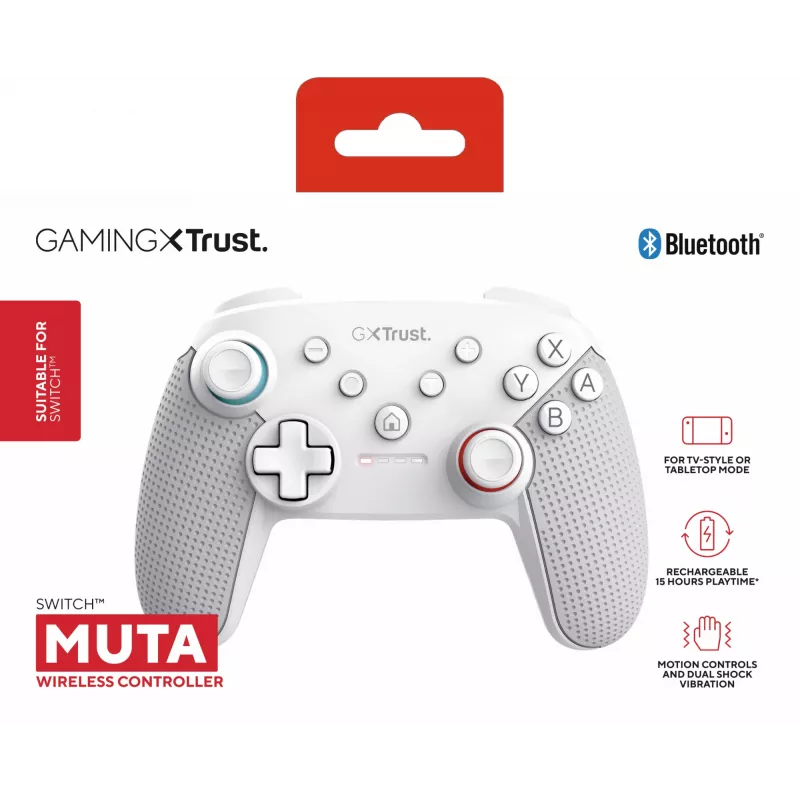 Trust GXT 1246W MUTA wit Bluetooth gamepad Nintendo Switch, Nintendo Switch Lite