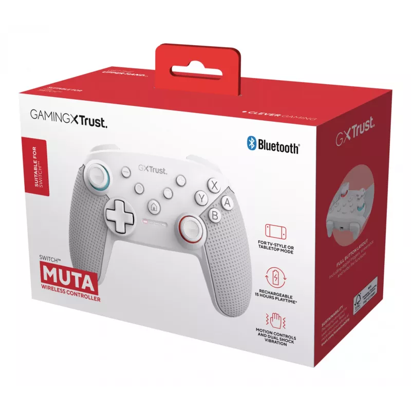 Trust GXT 1246W MUTA wit Bluetooth gamepad Nintendo Switch, Nintendo Switch Lite