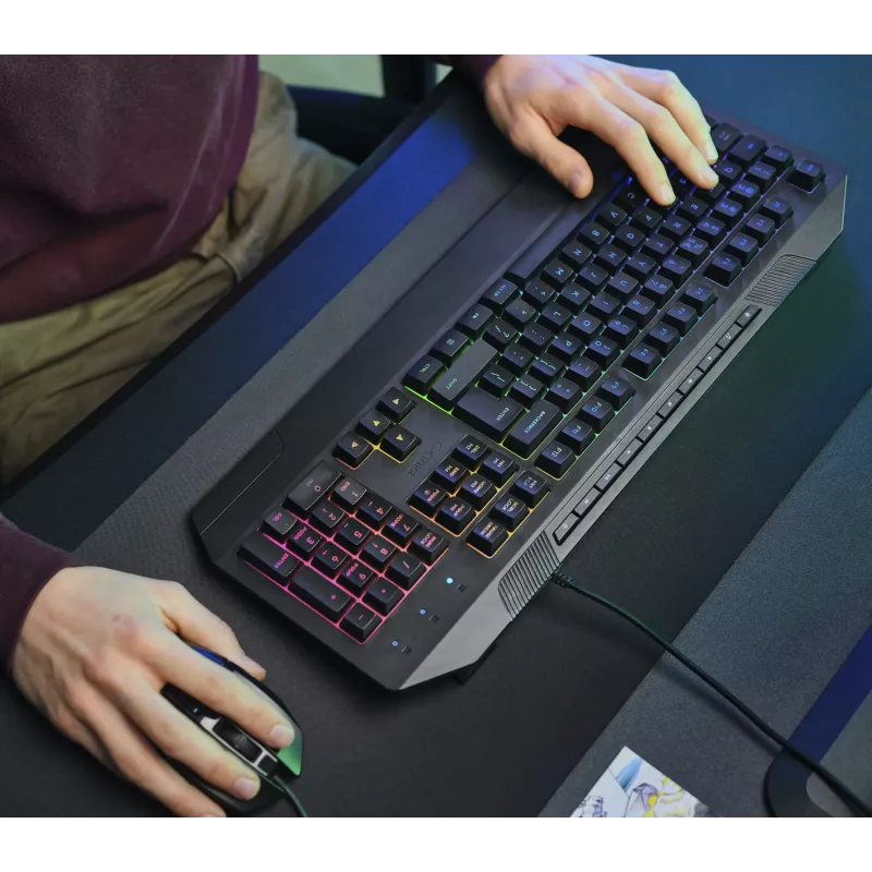Trust GXT 836 Evocx toetsenbord gaming USB AZERTY Belgisch zwart
