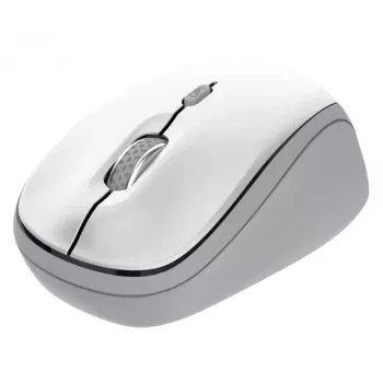 Draadloze optische muis TRUST Yvi+ — dubbelhandig, RF draadloos, 1600 DPI, 4 toetsen, wit