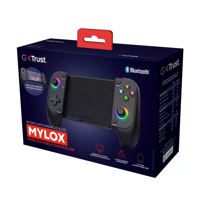 Trust GXT 735G Mylox grijs Bluetooth gamepad analoog/digitaal Android, iOS