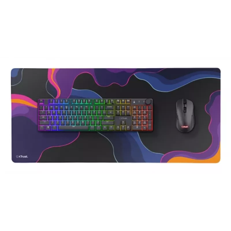 Trust GXT 759 XXL gaming-muismat zwart, blauw, roze, violet