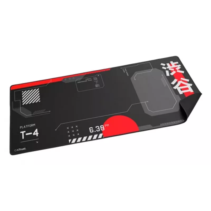 Gaming-muismat TRUST GXT 759 XXL — 900×400 mm, PET, zwart/rood