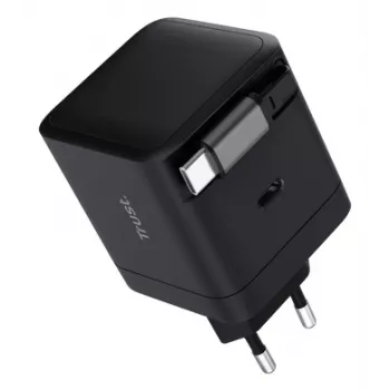 TRUST oplader Maxo 65W USB-C met 67 cm oprolbaar kabel