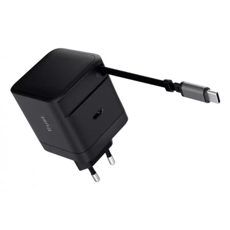 TRUST oplader Maxo 65W USB-C met 67 cm oprolbaar kabel