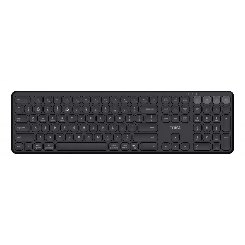 Trust Vaiya toetsenbord universeel USB + RF draadloos + Bluetooth AZERTY Belgisch zwart