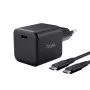 Oplader TRUST Maxo ultra-klein 65W GaN USB-C zwart met 2m kabel