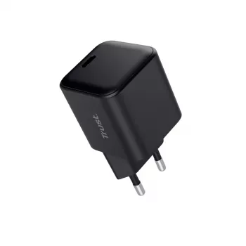 Oplader TRUST Maxo ultra-klein 65W GaN USB-C zwart met 2m kabel