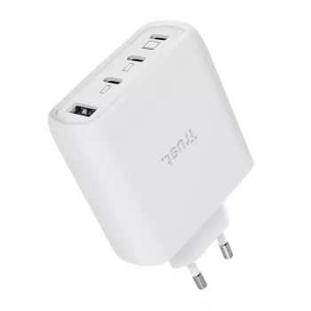 TRUST Maxo 65W indoor AC-snellader, 3x USB-C, max. 20 V, 2 m kabel, wit