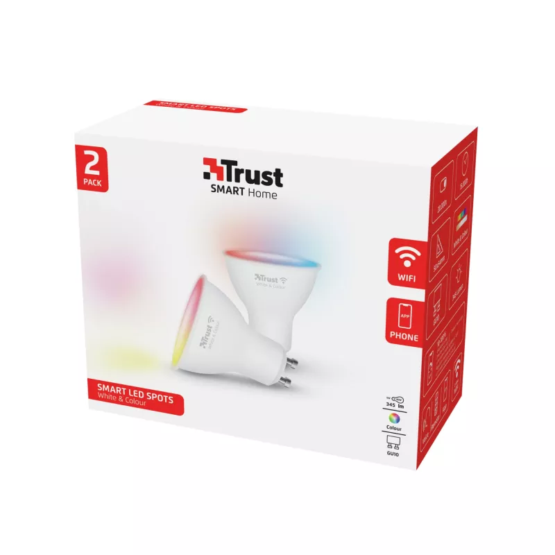 Slimme lamp Trust 71292 Wi-Fi wit 50 mm x 50 mm x 54 mm