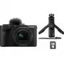 Compactcamera Canon PowerShot V1 Premium Vlogger Kit — 22,3 MP, 1/4 inch CMOS, 4K UHD, 3,1x optische zoom, 3 inch touchscreen, zwart