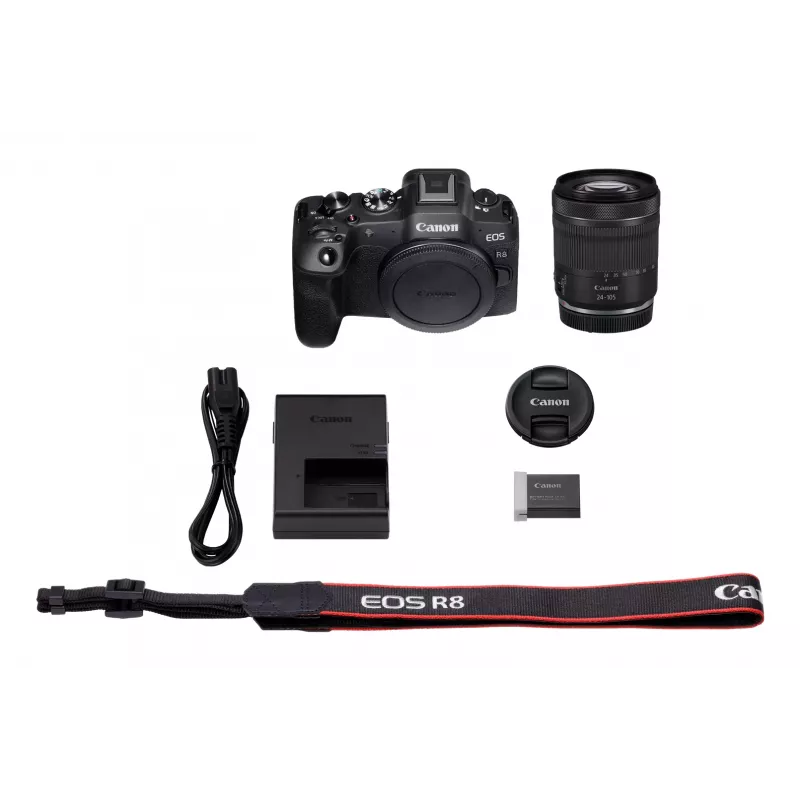 Canon EOS R8 + RF 24-105mm F4-7.1 IS STM MILC 24,2 MP CMOS 6000 x 4000 pixel zwart