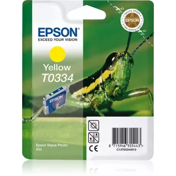 Epson Grasshopper singlepack geel T0334, geel, pigmentinkt, 17 ml, 1 st.