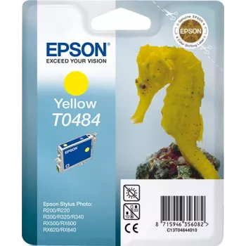 Epson Seahorse singlepack geel T0484, geel, pigmentinkt, 1 st.