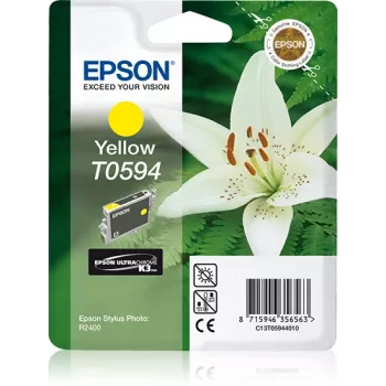 Epson Lily singlepack geel T0594 UltraChrome K3, geel, pigmentinkt, 1 stuk