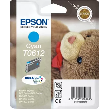 Epson Teddybear singlepack cyaan T0612 DURABrite Ultra inkt, cyaan, 8 ml, 1 stuk