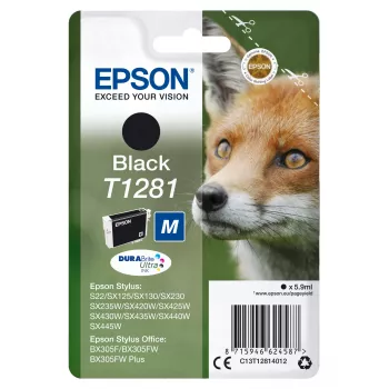 Epson T1281 Fox enkelpack inktpatroon zwart