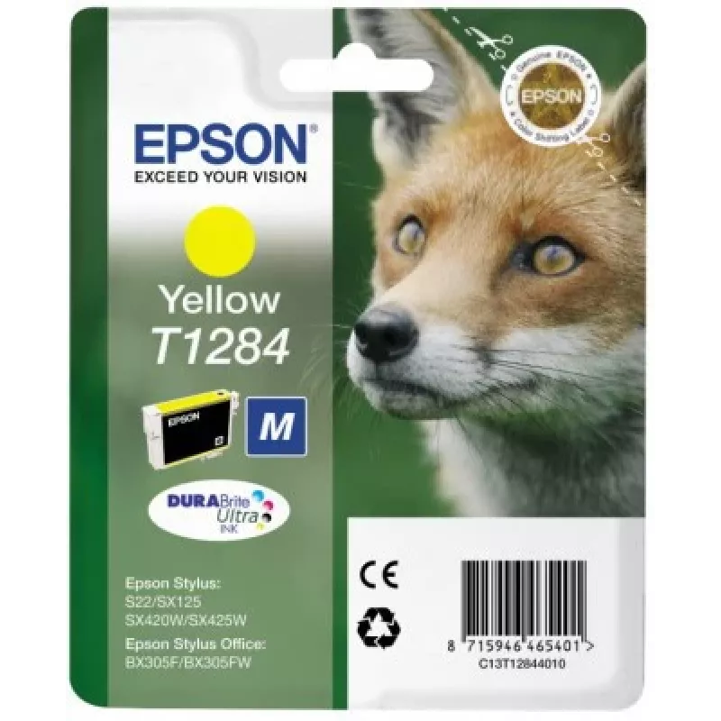 Epson Fox enkelpack geel T1284 DURABrite Ultra inkt