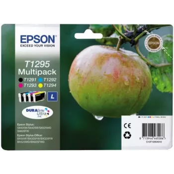 Epson Apple multipack 4 kleuren T1295 DURABrite Ultra inkt, zwart, cyaan, magenta, geel, 1 stuks, multipack