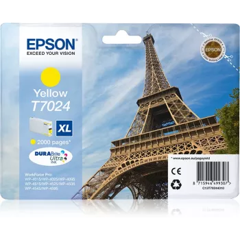 Epson Eiffel Tower inktpatroon XL geel 2k, hoge (XL) capaciteit, geel, pigmentinkt, 21,3 ml, 1 stuks