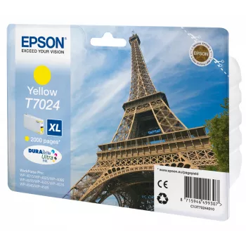Epson Eiffel Tower inktpatroon XL geel 2k, hoge (XL) capaciteit, geel, pigmentinkt, 21,3 ml, 1 stuks