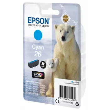 Epson ijsbeer singlepack cyaan 26 Claria Premium inkt