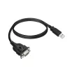ACT 0,6 m USB-naar-serieel adapter, zwart, 0,6 m, USB Type-A, DB-9, stekker, stekker