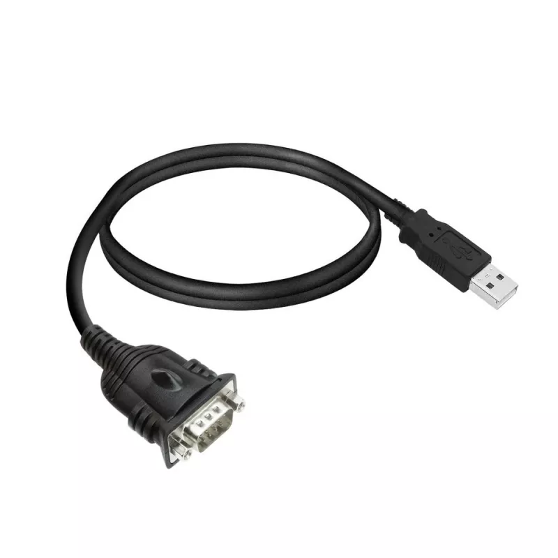 ACT 0,6 m USB-naar-serieel adapter, zwart, 0,6 m, USB Type-A, DB-9, stekker, stekker