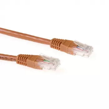 ACT bruine 1 meter U/UTP CAT6A patchkabel met RJ45-stekkers