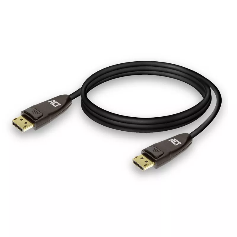 ACT DisplayPort 1.4 kabel 8K, 1m, 1 m, DisplayPort, DisplayPort, stekker, stekker, zwart