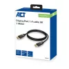 ACT DisplayPort 1.4 kabel 8K, 1m, 1 m, DisplayPort, DisplayPort, stekker, stekker, zwart