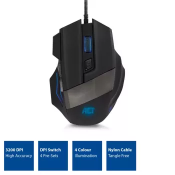 ACT gaming-muis bedrade gaming-muis met verlichting 3200 dpi