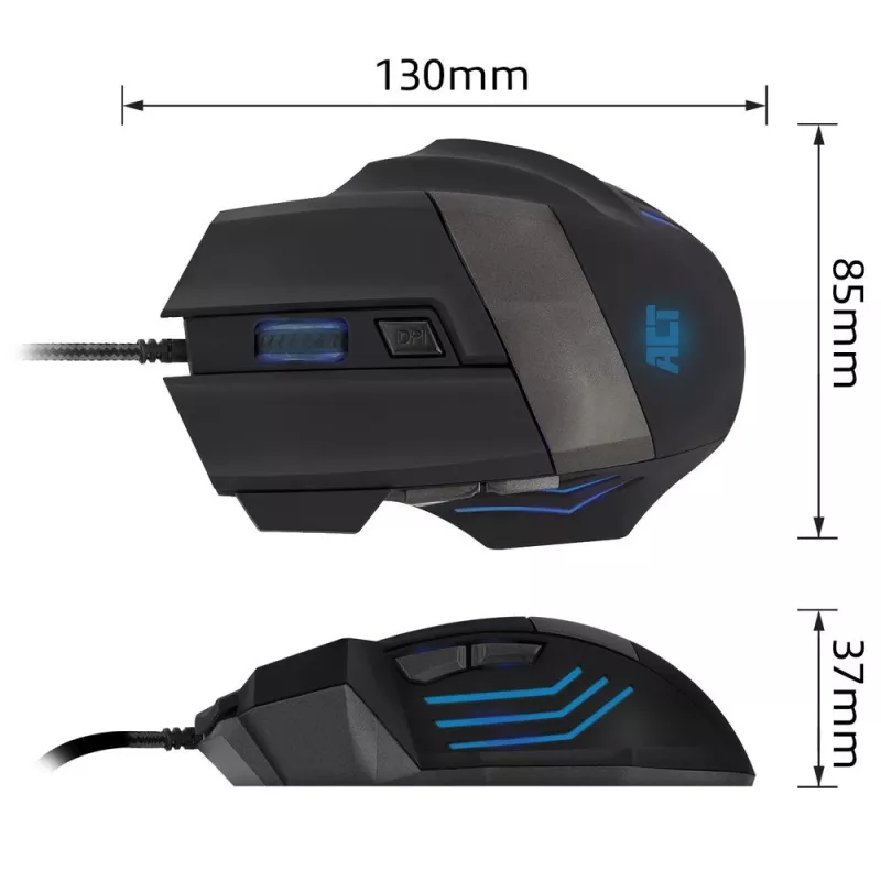 ACT gaming-muis bedrade gaming-muis met verlichting 3200 dpi