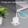 ACT USB-C-oplader 65W 2-poorts met Power Delivery PPS en GaNFast