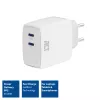 ACT USB-C-oplader 65W 2-poorts met Power Delivery PPS en GaNFast