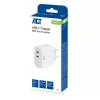 ACT USB-C-oplader 65W 2-poorts met Power Delivery PPS en GaNFast