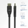 ACT AK4081 DisplayPort-kabel 1 m zwart